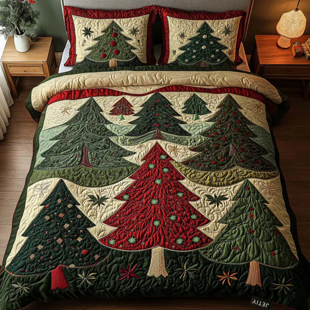 3-Piece Quilted Bedding Set - Joyful Forest