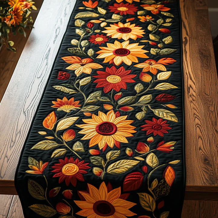 Quilted Table Runner - Autumn Sunflower