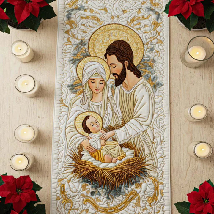 Quilted Table Runner - Bethlehem Light