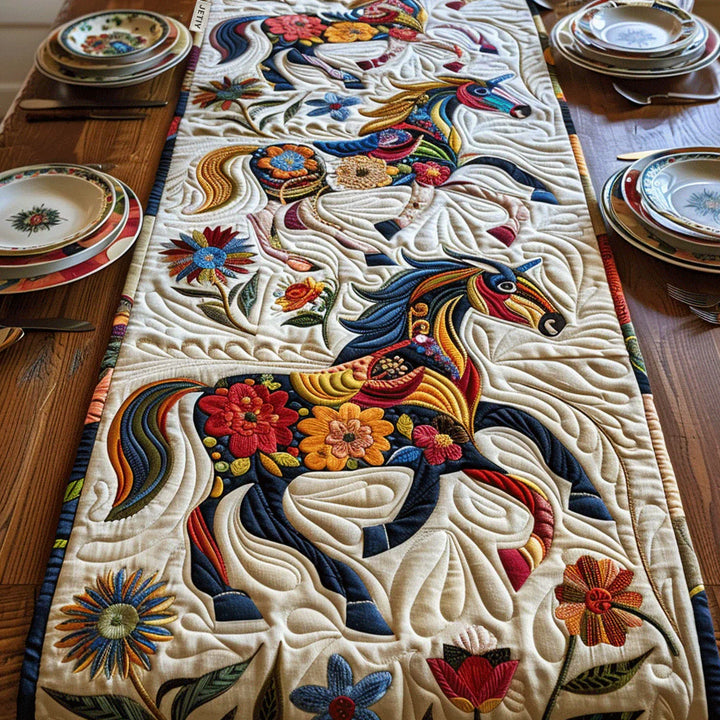 Quilted Table Runner - Dynamic Horse