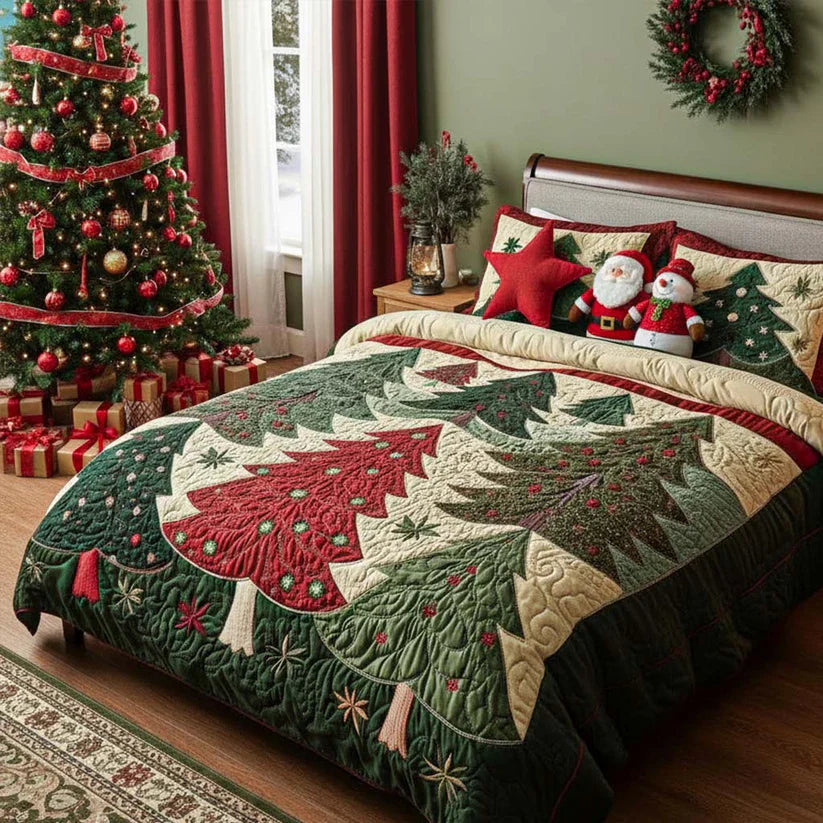 3-Piece Quilted Bedding Set - Joyful Forest
