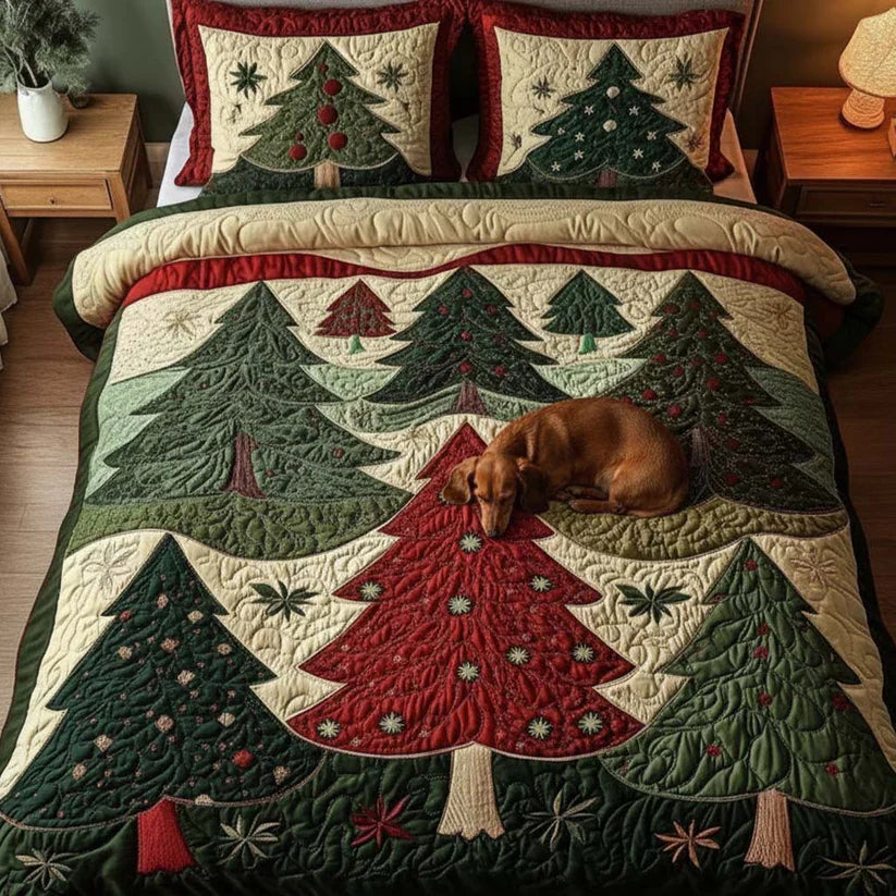 3-Piece Quilted Bedding Set - Joyful Forest