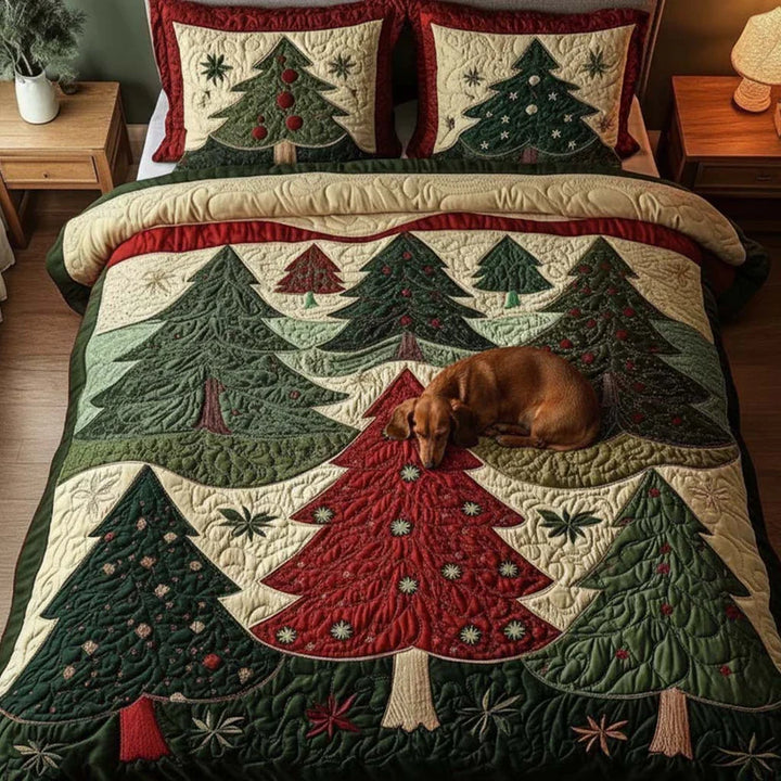 3-Piece Quilted Bedding Set - Joyful Forest