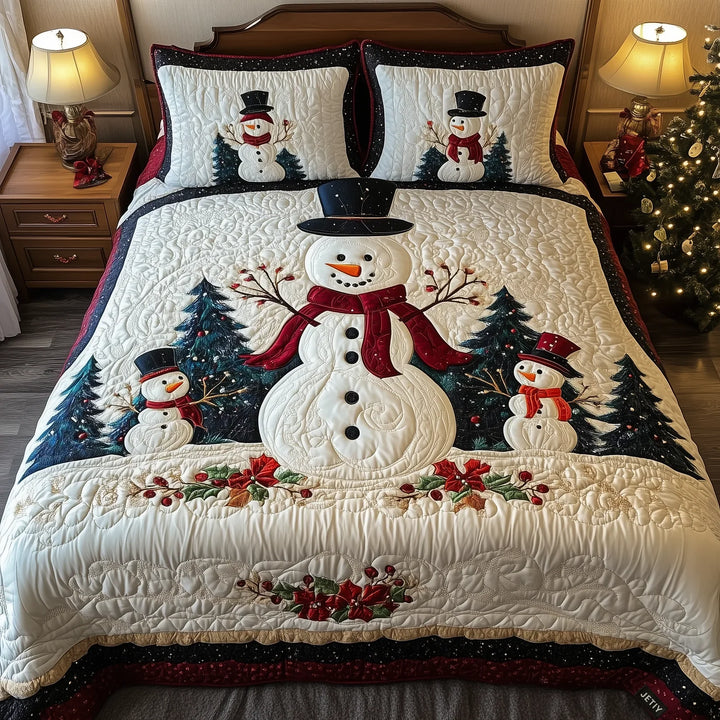 3-Piece Quilted Bedding Set - Frozen Friends