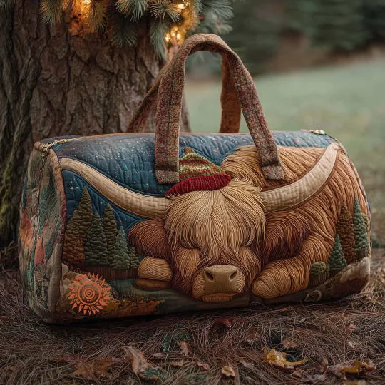 Quilted Farm Cow Travel Bag