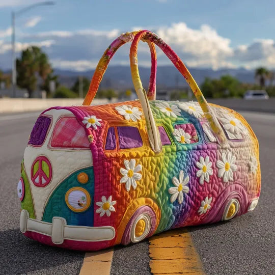 Quilted Travel Bag Hippie Journey