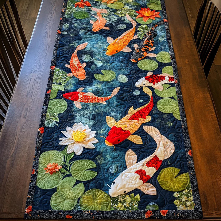 Quilted Table Runner - Koi Dream