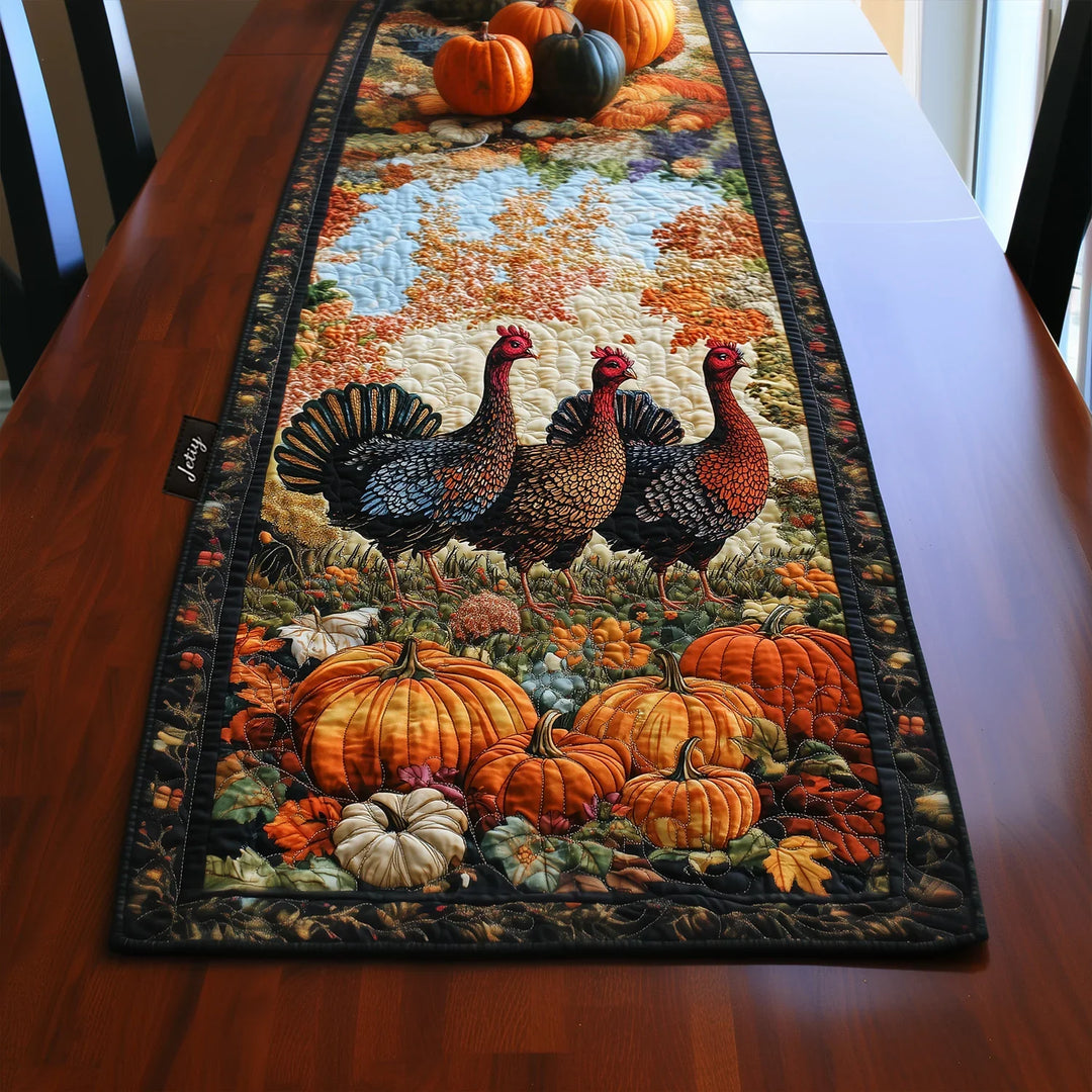 Quilted Table Runner - Turkey Run