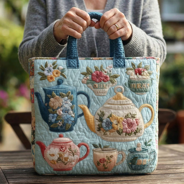 Padded Floral Tote Bag