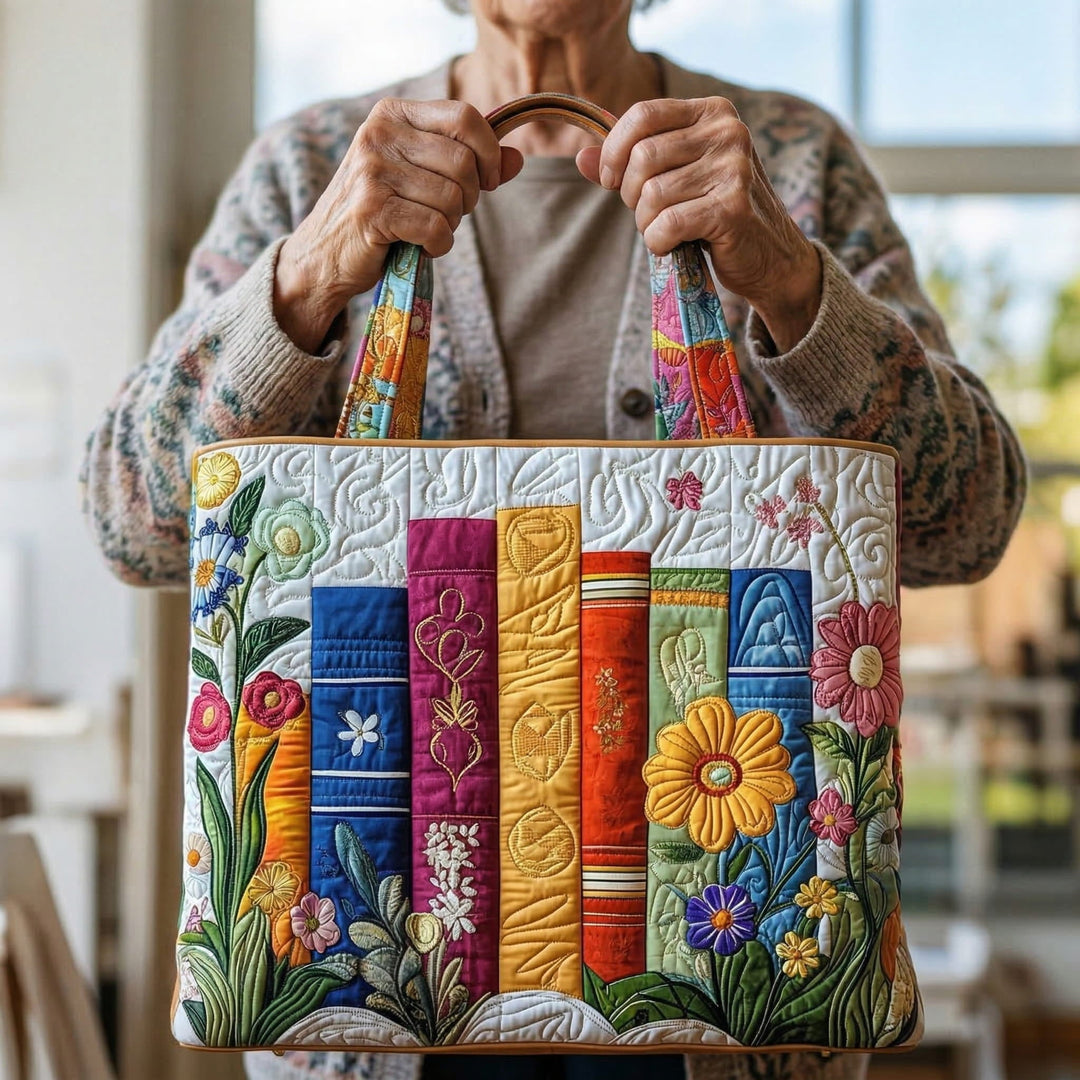 Handcrafted Floral Library Tote